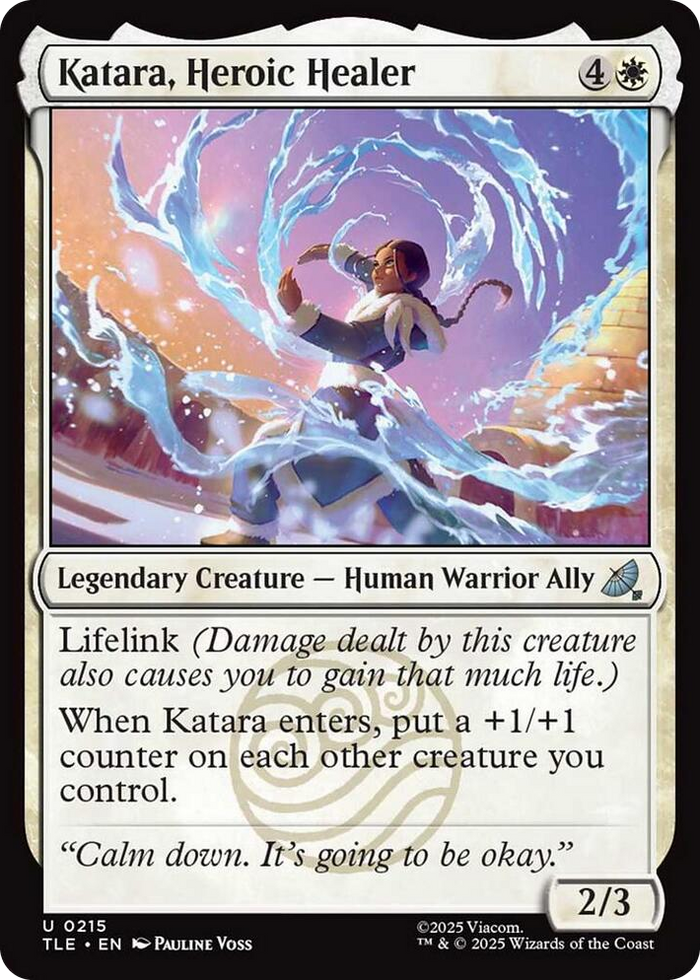 Katara, Heroic Healer (0215) #215 U - The Last Airbender: Eternal-Legal Pokemon card