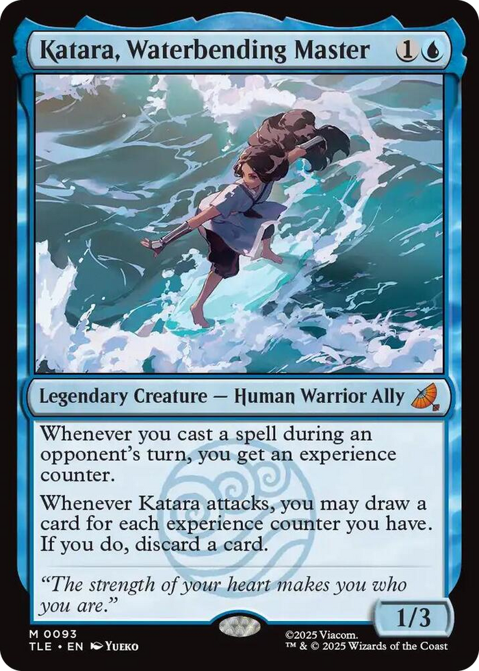 Katara, Waterbending Master #93 M - The Last Airbender: Eternal-Legal Pokemon card