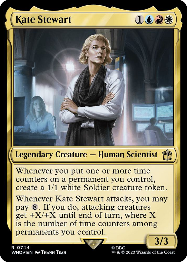 0744 Kate Stewart (Surge Foil) R Universes Beyond: Doctor Who