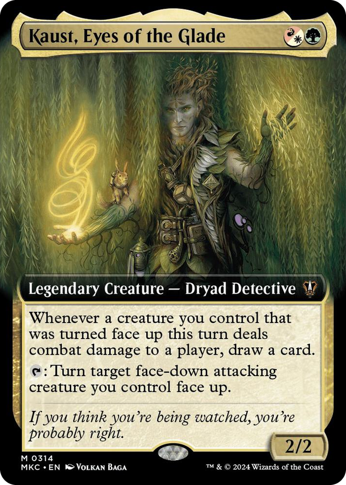 Kaust, Eyes of the Glade (Extended Art) #314 M - Commander: Murders at Karlov Manor Pokemon card