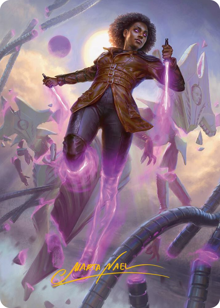 Kaya, Intangible Slayer Art Card (Gold-Stamped Signature) #49 S - Art Series: Phyrexia: All Will Be One Pokemon card