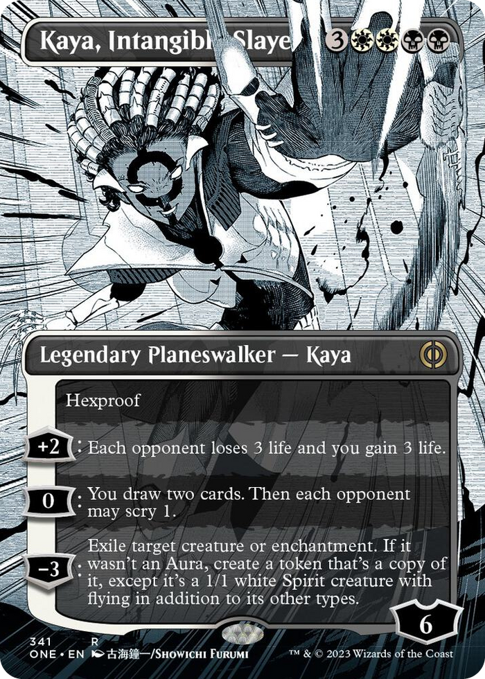 Kaya, Intangible Slayer (Borderless) #341 R - Phyrexia: All Will Be One Pokemon card