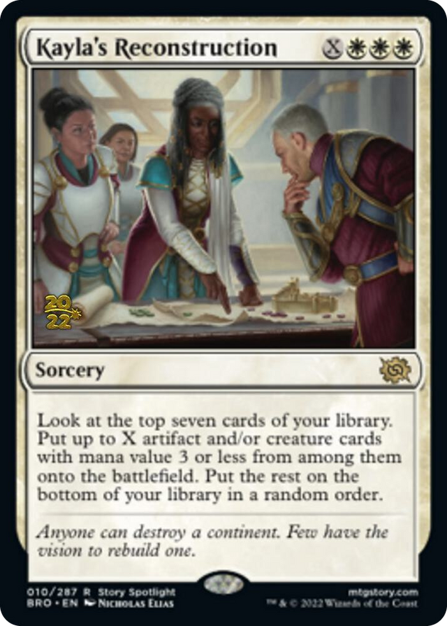 0010 Kayla's Reconstruction R Prerelease Cards