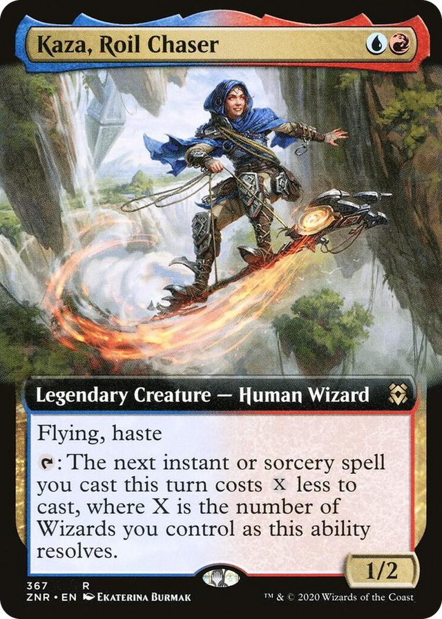 0367 Kaza, Roil Chaser (Extended Art) R Zendikar Rising