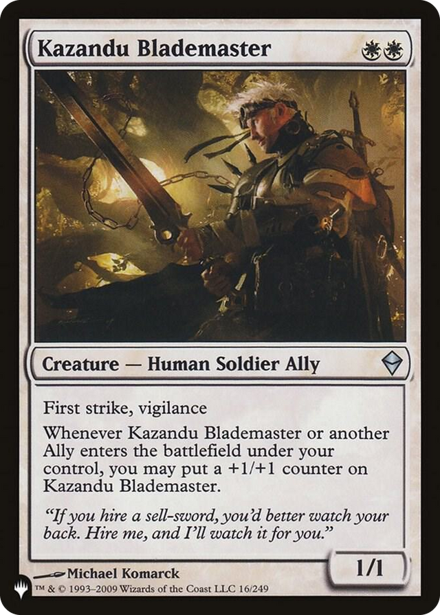 0016 Kazandu Blademaster U The List Reprints