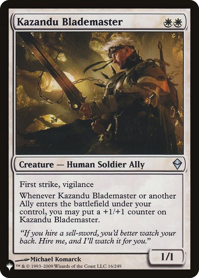 Kazandu Blademaster #16 U - The List Reprints Pokemon card