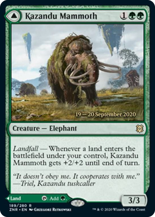 Kazandu Mammoth #189 R - Prerelease Cards Pokemon card