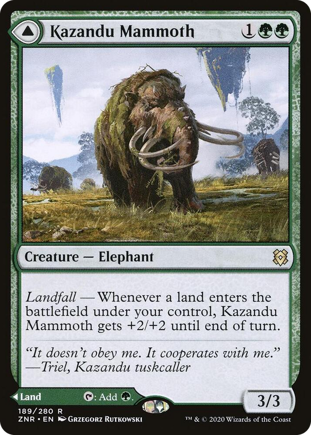 0189 Kazandu Mammoth R Zendikar Rising