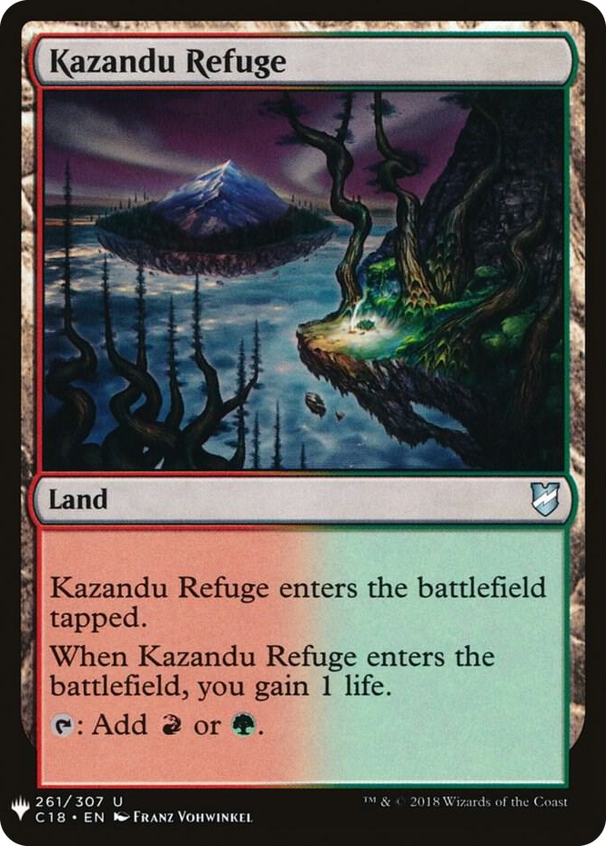 Kazandu Refuge #261 U - The List Reprints Pokemon card