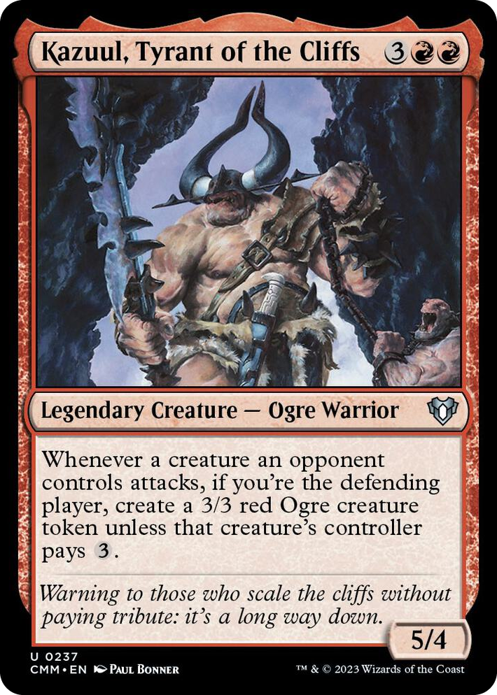 0237 Kazuul, Tyrant of the Cliffs U Commander Masters