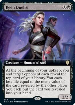 0369 Keen Duelist (Extended Art) R Commander 2021