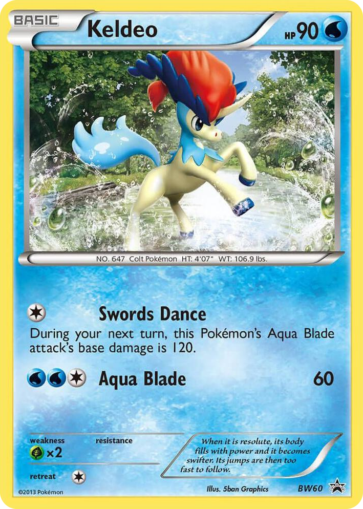 BW060 Keldeo - BW60 Promo Black and White Promos