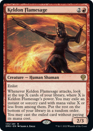 0135 Keldon Flamesage R Dominaria United