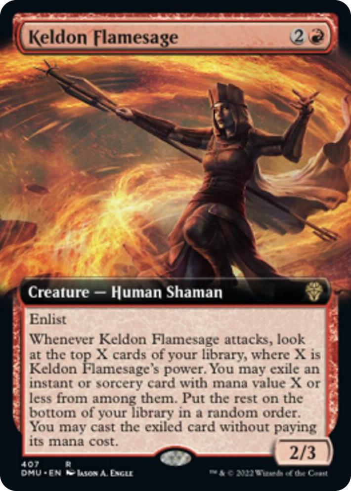 0407 Keldon Flamesage (Extended Art) R Dominaria United