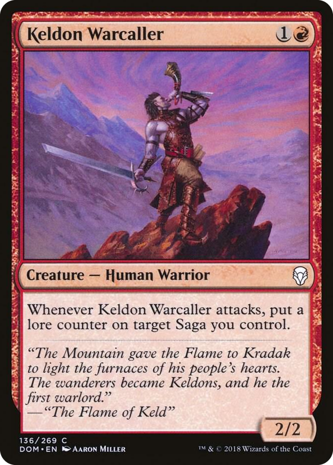0136 Keldon Warcaller C Dominaria