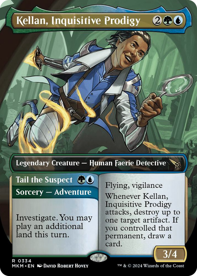 0334 Kellan, Inquisitive Prodigy (Borderless) R Murders at Karlov Manor