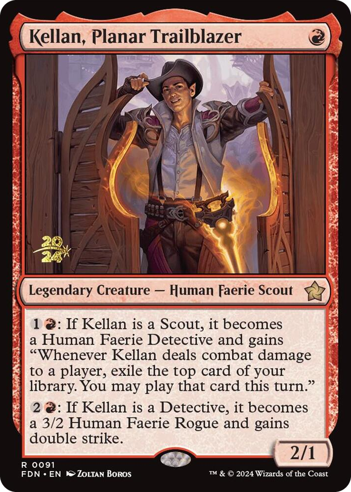 0091 Kellan, Planar Trailblazer R Prerelease Cards