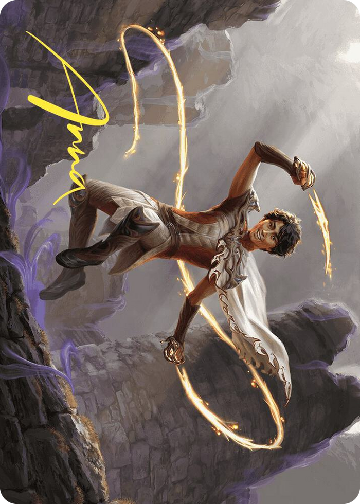 Kellan, the Fae-Blooded Art Card (Gold-Stamped Signature) #39 S - Art Series: Wilds of Eldraine Pokemon card