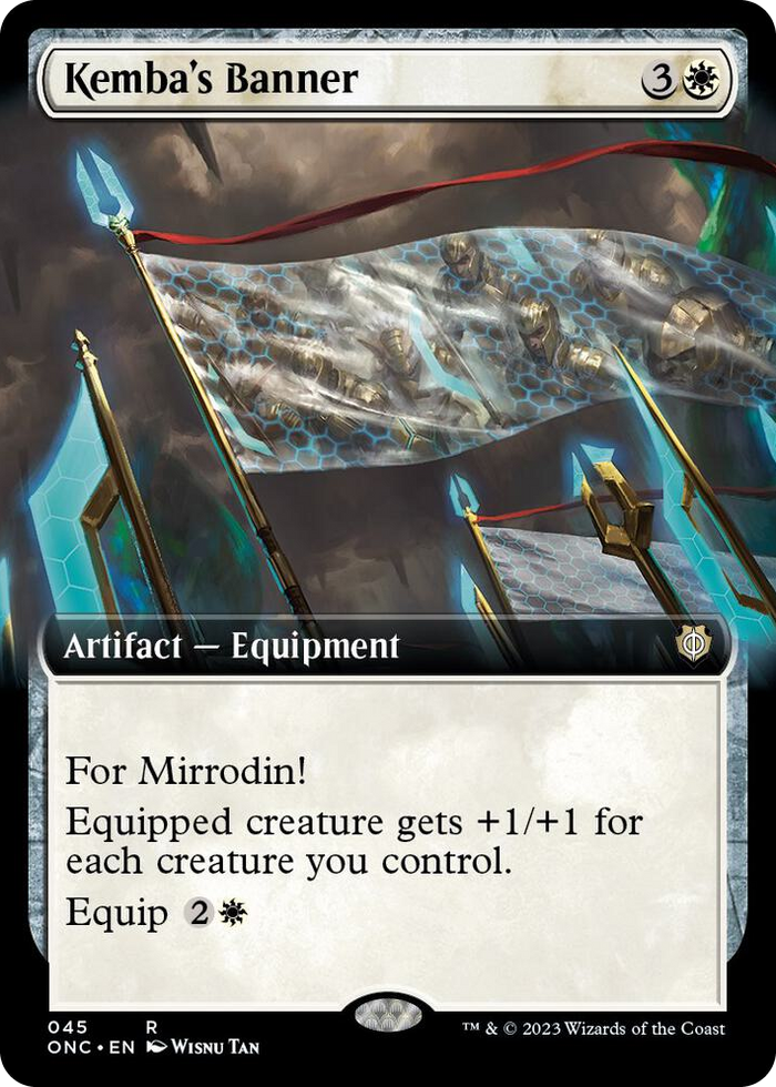 Kemba's Banner (Extended Art) #45 R - Commander: Phyrexia: All Will Be One Pokemon card