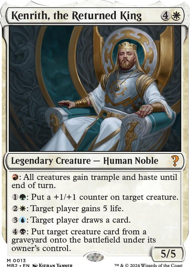 0013 Kenrith, the Returned King (White Border) M Mystery Booster 2