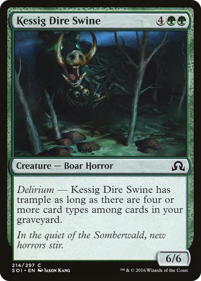 0214 Kessig Dire Swine C Shadows over Innistrad