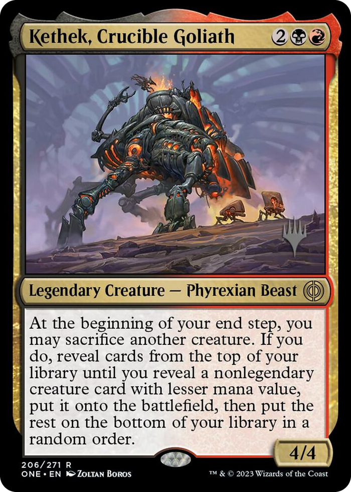 Kethek, Crucible Goliath #206 R - Promo Pack: Phyrexia: All Will Be One Pokemon card