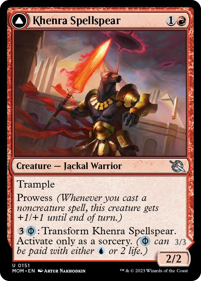 Khenra Spellspear #151 U - March of the Machine Pokemon card