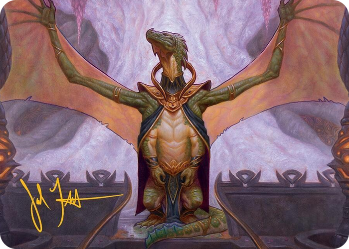 Kheru Goldkeeper Art Card (36/54) (Gold-Stamped Signature) #36 S - Art Series: Tarkir: Dragonstorm Pokemon card
