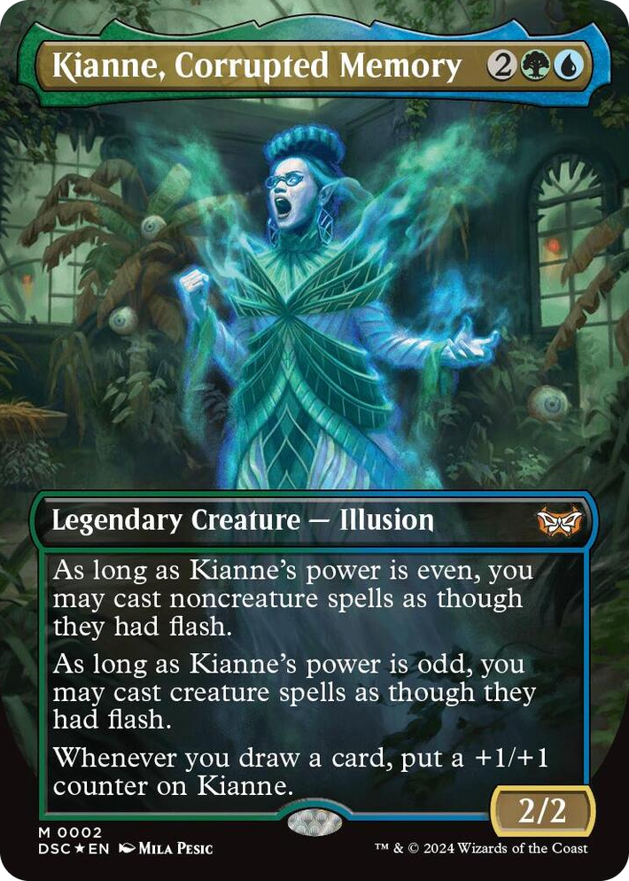 0002 Kianne, Corrupted Memory (Borderless) M Commander: Duskmourn: House of Horror