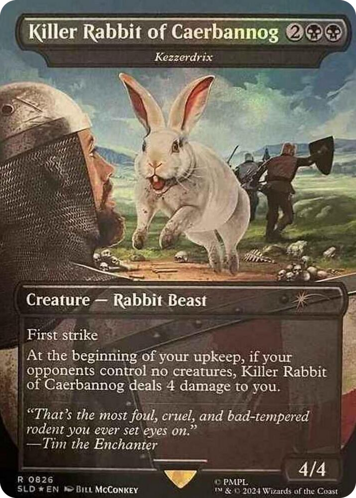 Killer Rabbit of Caerbannog - Kezzerdrix #826 R - Secret Lair Drop Series Pokemon card