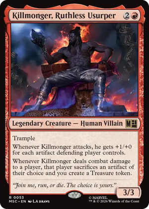 0053 Killmonger, Ruthless Usurper (Surge Foil) R Commander: Marvel Super Heroes