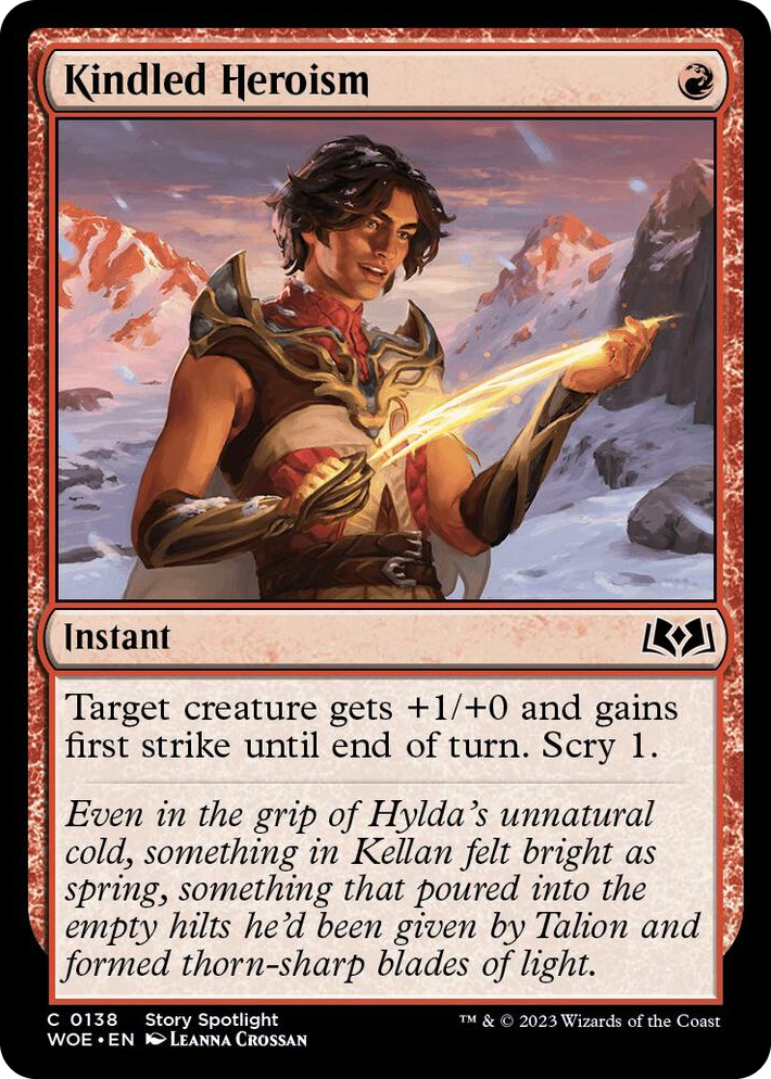 0138 Kindled Heroism C Wilds of Eldraine