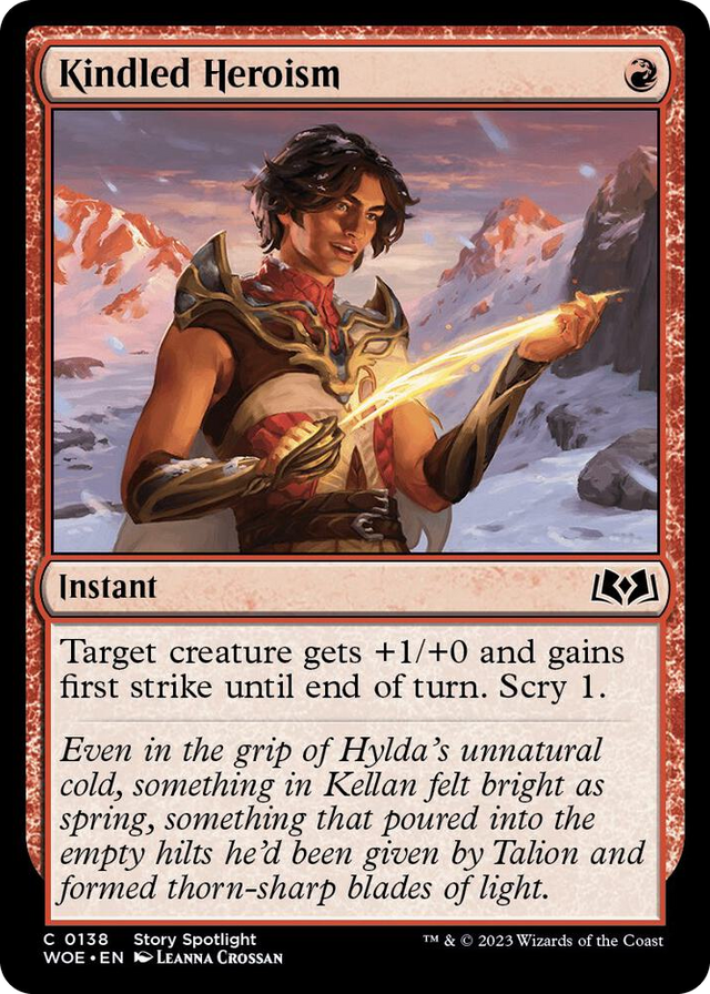 0138 Kindled Heroism C Wilds of Eldraine