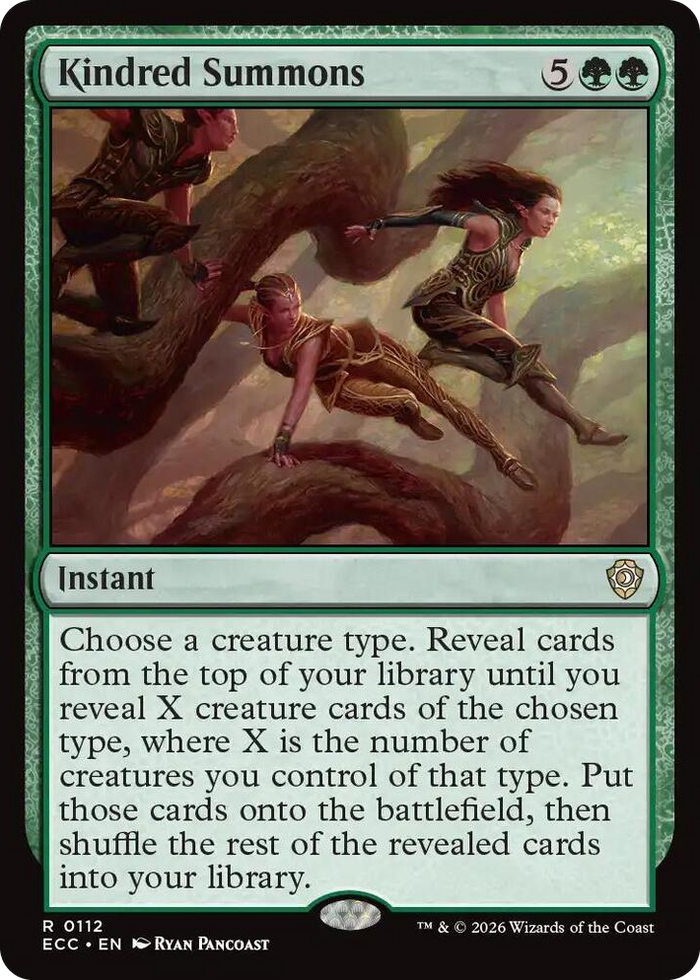 Kindred Summons #112 R - Commander: Lorwyn Eclipsed Pokemon card