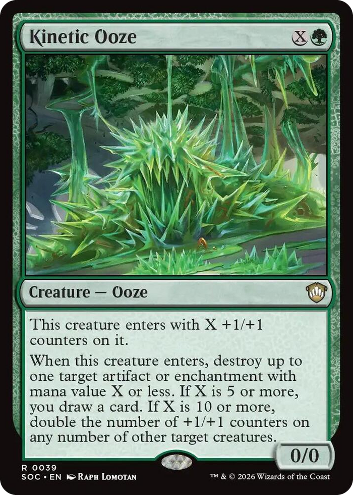 Kinetic Ooze #39 R - Commander: Secrets of Strixhaven Pokemon card