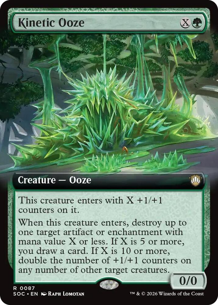 Kinetic Ooze (Extended Art) #87 R - Commander: Secrets of Strixhaven Pokemon card