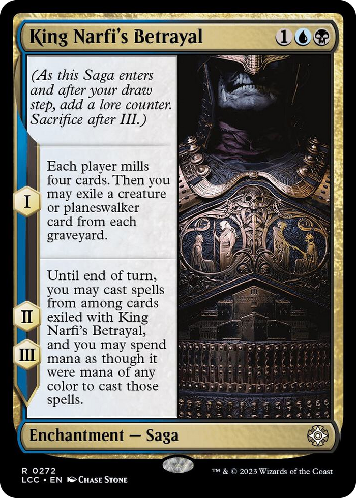 King Narfi's Betrayal #272 R - Commander: The Lost Caverns of Ixalan Pokemon card