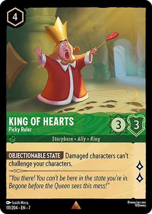 0111 King of Hearts - Picky Ruler Rare Archazia's Island