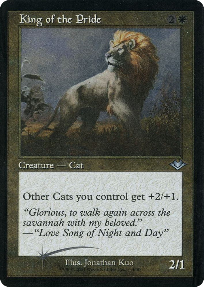0004 King of the Pride (Retro Frame) (Foil Etched) U Modern Horizons