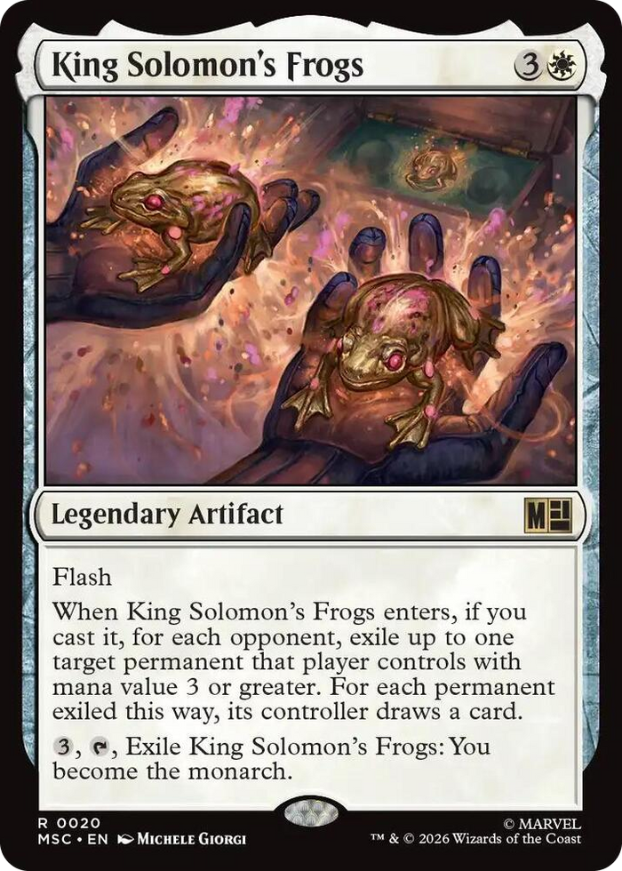 King Solomon's Frogs #20 R - Commander: Marvel Super Heroes Pokemon card