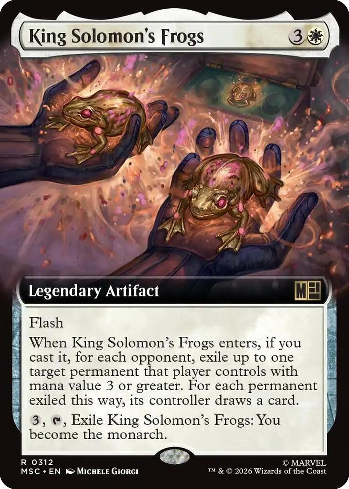 King Solomon's Frogs (Extended Art) #312 R - Commander: Marvel Super Heroes Pokemon card