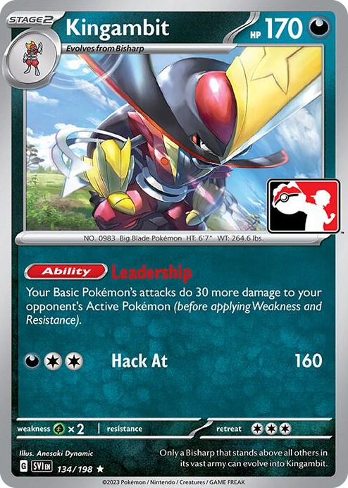 0134 Kingambit Rare Prize Pack Series Cards