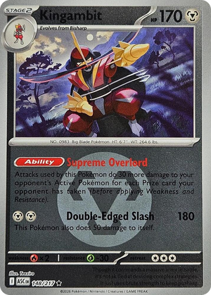 0148 Kingambit (Energy Symbol Pattern) Rare Ascended Heroes