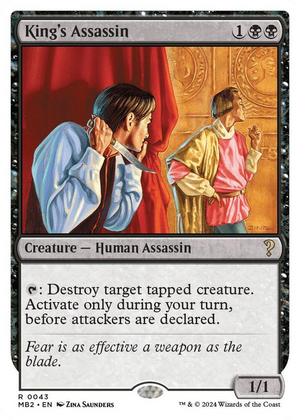 0043 King's Assassin (White Border) R Mystery Booster 2