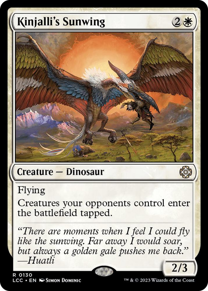 Kinjalli's Sunwing #130 R - Commander: The Lost Caverns of Ixalan Pokemon card