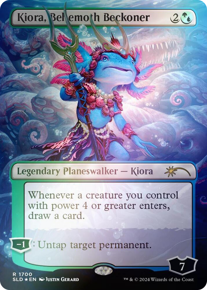 Kiora, Behemoth Beckoner (Rainbow Foil) #1700 R - Secret Lair Drop Series Pokemon card