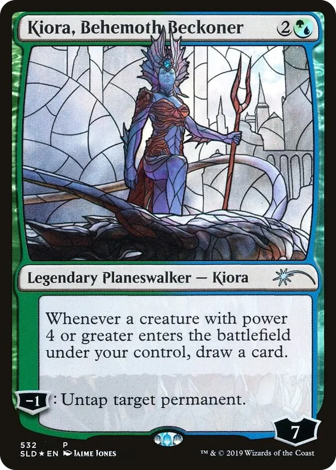 0532 Kiora, Behemoth Beckoner (Stained Glass) P Secret Lair Drop Series