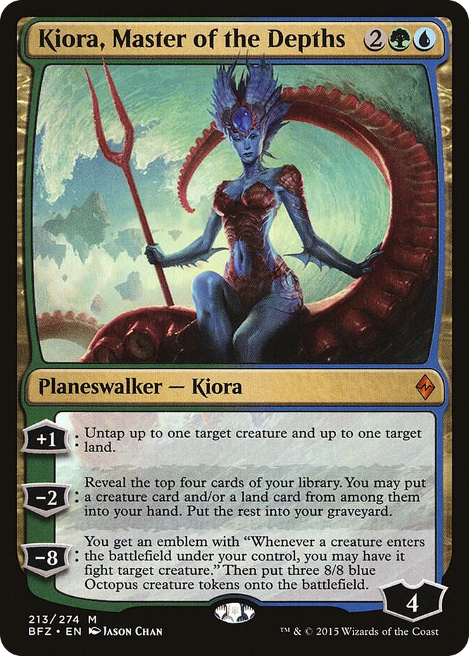 Kiora, Master of the Depths #213 M - Battle for Zendikar Pokemon card