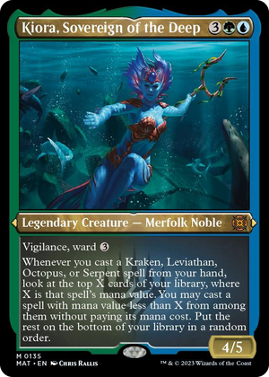 0135 Kiora, Sovereign of the Deep (Foil Etched) M March of the Machine: The Aftermath