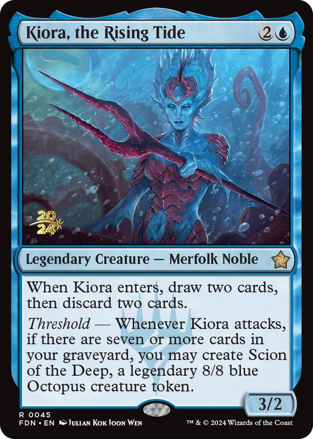 0045 Kiora, the Rising Tide R Prerelease Cards